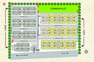 Image of 774 Sq.ft 2 BHK Apartment / Flat for sale in Om Shanti Gold Plus 2, Narolgam, Ahmedabad for Rs. 2300000