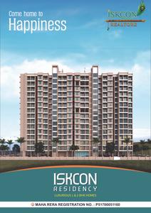 Image of 620 Sq.ft 1 BHK Apartment / Flat for sale in Iskcon Residency Phase II Type B, Ambernath East, Ambernath for Rs. 2900000