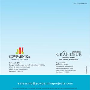 Image of 1575 Sq.ft 3 BHK Apartment / Flat for sale in Sowparnika Grandeur, Cheran Ma Nagar, Coimbatore for Rs. 8500000