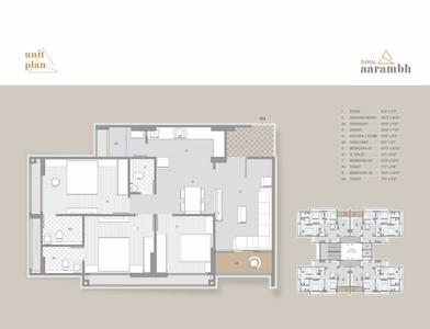 Image of 1700 Sq.ft 3 BHK Apartment / Flat for sale in Saral Aarambh, Bhadaj, Ahmedabad for Rs. 7800000