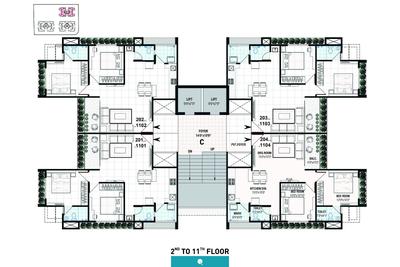 Image of 3600 Sq.ft 3 BHK Penthouse for sale in Swastik Skylark, Gota, Ahmedabad for Rs. 12500000