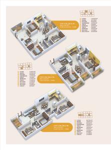 Image of 1423 Sq.ft 3 BHK Apartment / Flat for sale in Yoga Sai Srikaram, Kaggadasapura, Bengaluru for Rs. 14800000