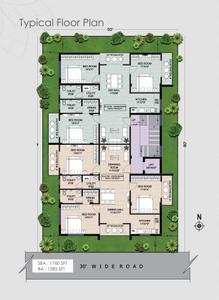 Image of 1420 Sq.ft 3 BHK Apartment / Flat for sale in Suravi Royal, Jharapada, Bhubaneswar for Rs. 9170000