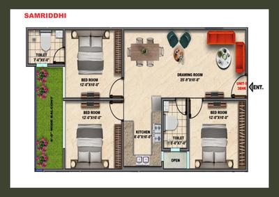Image of 1600 Sq.ft 3 BHK Apartment / Flat for sale in Lucky Aestor Square, Noida Extension, Greater Noida for Rs. 6200000