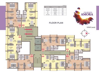 Image of 800 Sq.ft 2 BHK Apartment / Flat for sale in Shalibhadra Amora, Nalasopara West, Nala Sopara for Rs. 4700000