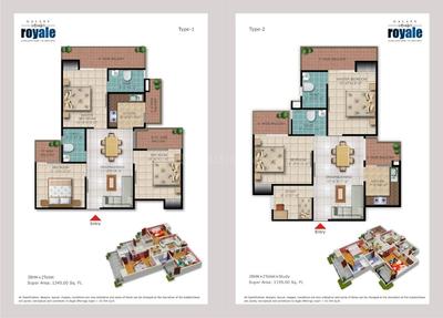 Image of 1120 Sq.ft 2.5 BHK Apartment / Flat for sale in Galaxy Royale, Noida Extension, Greater Noida for Rs. 9000000