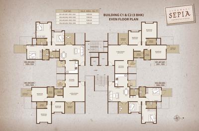 Image of 1005 Sq.ft 2 BHK Apartment / Flat for sale in Sukhwani Sepia 97 Sepia Phase III, Tathawade, Pune for Rs. 9500000