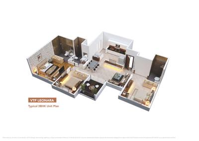 Image of 730 Sq.ft 1 BHK Apartment / Flat for sale in VTP Leonara Building G by VTP Realty, Mahalunge, Pune for Rs. 5200000