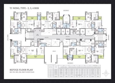 Image of 1190 Sq.ft 2 BHK Apartment / Flat for sale in Pharande L Axis Phase III Cluster B, Spine Road, Pune for Rs. 9400000