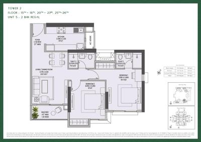Image of 1050 Sq.ft 2 BHK Apartment / Flat for sale in T10 Raheja Jade City, Nerul, Navi Mumbai for Rs. 21500000