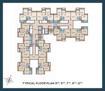 Image of 1000 Sq.ft 2 BHK Apartment / Flat for sale in Bhagwati Elysia, Pushpak Nagar, Navi Mumbai for Rs. 8000000