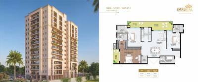 Image of 2250 Sq.ft 3 BHK Apartment / Flat for sale in Imperial Estates By Sapphire II, Kasimpur Viruha, Lucknow for Rs. 14500000