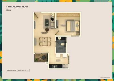 Image of 1057 Sq.ft 2 BHK Apartment / Flat for sale in Provident Ecopolitan Phase 4, Huvinayakanahalli, Bengaluru for Rs. 11000000