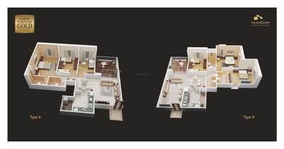 Image of 1587 Sq.ft 3 BHK Apartment / Flat for sale in Nandan Harsh Paradise Gold, Aundh, Pune for Rs. 24000000