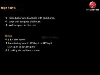 Image of 3075 Sq.ft 4 BHK Villa for sale in Mantri Courtyard by Mantri Developers, Block 4B, Bengaluru for Rs. 50000000