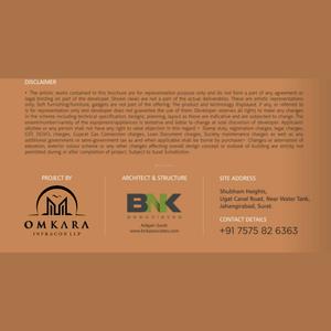 Image of 1233 Sq.ft 2 BHK Apartment / Flat for sale in Omkara Shubham Heights, Sima Nagar, Surat for Rs. 4500000