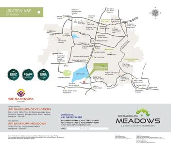 Image of 1053 Sq.ft 2 BHK Apartment / Flat for sale in Sri Sai Krupa Meadows by Sri Sai Krupa Developers, Varthur, Bengaluru for Rs. 9000000