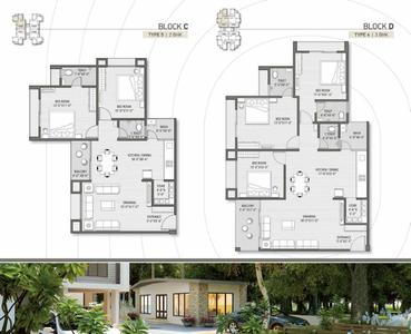 Image of 1683 Sq.ft 3 BHK Apartment / Flat for sale in Sahajanand Oasis, Memnagar, Ahmedabad for Rs. 12500000
