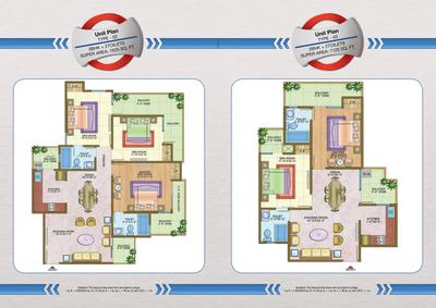 Image of 1585 Sq.ft 3 BHK Apartment / Flat for sale in Nandini Metro Suites, Vaishali, Ghaziabad for Rs. 19500000