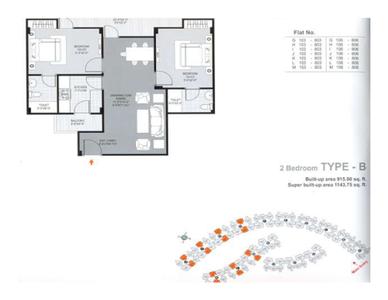Image of 1027 Sq.ft 2 BHK Apartment / Flat for sale in Mahima Panorama, Karolan Ka Barh, Jaipur for Rs. 7000000