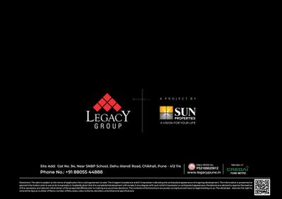 Image of 800 Sq.ft 3 BHK Apartment / Flat for sale in Sun Legacy Reverside, Moshi, Pune for Rs. 7300000