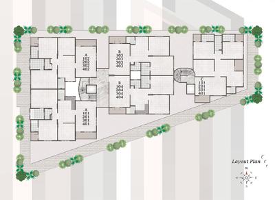Image of 1000 Sq.ft 3 BHK Apartment / Flat for sale in SB Eshanya Habitat, New Gotri, Vadodara for Rs. 4200000