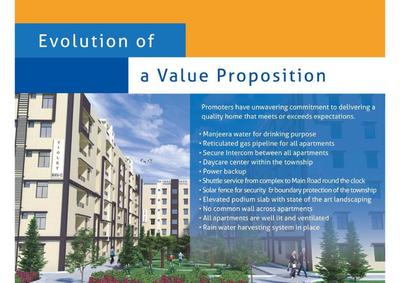Image of 1305 Sq.ft 3 BHK Apartment / Flat for sale in Empire Meadows, Miyapur, Hyderabad for Rs. 8500000