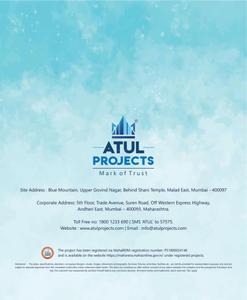Image of 1345 Sq.ft 2.5 BHK Apartment / Flat for sale in Atul Blue Mountains, Malad East, Mumbai for Rs. 28500000