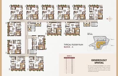 Image of 1335 Sq.ft 2 BHK Apartment / Flat for sale in Hariharas Sri Sai Kakatiya, Pocharam, Secunderabad, Hyderabad for Rs. 7600000