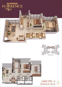Image of 981 Sq.ft 3 BHK Apartment / Flat for sale in Agarwal Floresta Oak, Malad East, Mumbai for Rs. 25900000
