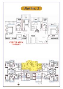 Image of 720 Sq.ft 2 BHK Apartment / Flat for sale in Bhatia Esspee Tower, Borivali East, Mumbai for Rs. 14000000