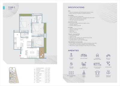 Image of 1750 Sq.ft 3 BHK Apartment / Flat for sale in Turquoise Dreamz, Shilaj, Ahmedabad for Rs. 11600000