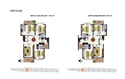 Image of 1937 Sq.ft 3 BHK Apartment / Flat for sale in Century Linea, Jakkur, Bengaluru for Rs. 23400000