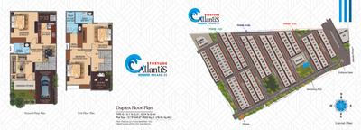 Image of 1450 Sq.ft 3 BHK Duplex for sale in Fortune Atlantis Phase 2B, Katara Hills, Bhopal for Rs. 7950000