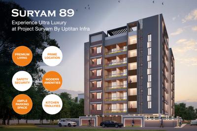 Image of 822 Sq.ft 2 BHK Apartment / Flat for sale in Uptitan Suryam 89, Wagholi, Pune for Rs. 5500000