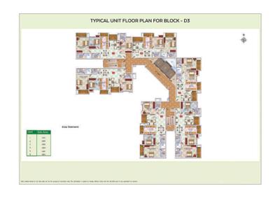Image of 1704 Sq.ft 3 BHK Apartment / Flat for sale in Ozone Greens Phase 2 by Ozone Group, Medavakkam, Chennai for Rs. 9500000