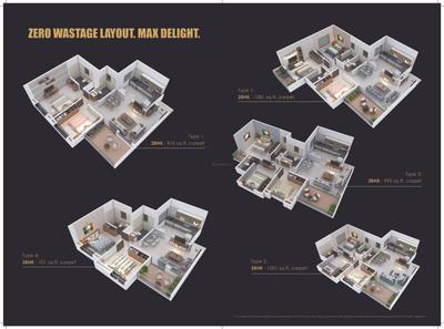 Image of 1020 Sq.ft 2 BHK Apartment / Flat for sale in Vardhaman Skytown, Rahatani, Pune for Rs. 6800000