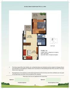 Image of 645 Sq.ft 2 BHK Apartment / Flat for sale in Bedarwal 63 Golf Drive, Kadarpur, Gurgaon for Rs. 10000000