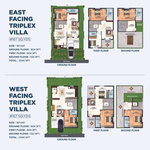 Image of 2340 Sq.ft 3 BHK Villa for sale in Vijaya Bheri OAK Ville, Taramatipet, Hyderabad for Rs. 12500000