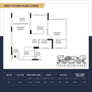 Image of 1675 Sq.ft 3 BHK Apartment / Flat for sale in Pride Altius, Bagalakunte, Bengaluru for Rs. 22000000