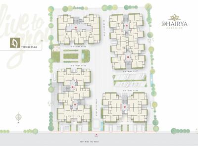 Image of 968 Sq.ft 2 BHK Apartment / Flat for sale in Omkar Dhairya Paradise, Isanpur, Ahmedabad for Rs. 4200000