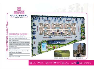 Image of 528 Sq.ft 1 RK Studio for sale in Maa Guru Kripa Heights, Ahilya Ganj Bangar, Vrindavan for Rs. 5148000