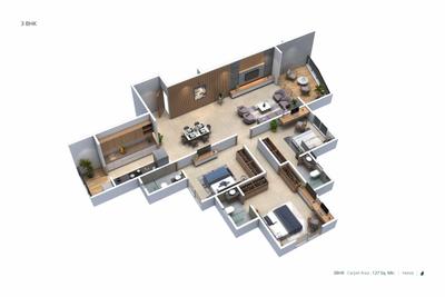 Image of 1910 Sq.ft 3 BHK Apartment / Flat for sale in Kalash Trove, Baner, Pune for Rs. 26000000