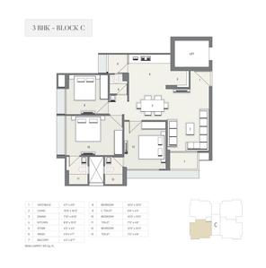 Image of 1672 Sq.ft 3 BHK Apartment / Flat for sale in Satyam Skyline II, Naranpura, Ahmedabad for Rs. 15000000