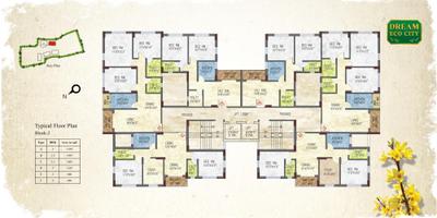 Image of 1245 Sq.ft 2.5 BHK Apartment / Flat for sale in Jain Dream Eco City, Bidhannagar, Durgapur for Rs. 7000000