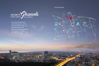 Image of 950 Sq.ft 2 BHK Apartment / Flat for sale in Mahaavir Anmol, Ghansoli, Navi Mumbai for Rs. 16500000