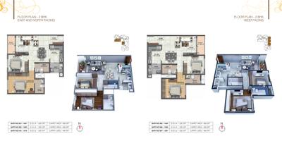 Image of 1550 Sq.ft 3 BHK Apartment / Flat for sale in Sumadhura Sushantham Phase I, Sahakara Nagar, Bengaluru for Rs. 19300000