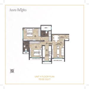 Image of 841 Sq.ft 2 BHK Apartment / Flat for sale in S B Azura Height, Jogeshwari West, Mumbai for Rs. 22500000