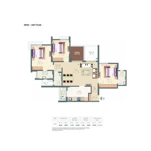Image of 814 Sq.ft 1 BHK Apartment / Flat for sale in Pride Kingsbury Phase III, Charholi Budruk, Pune for Rs. 8600000