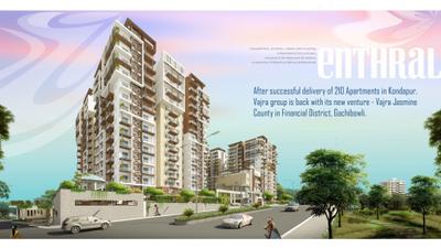 Image of 2005 Sq.ft 3 BHK Apartment / Flat for sale in Vajras Jasmine County, Financial District, Hyderabad for Rs. 23500000